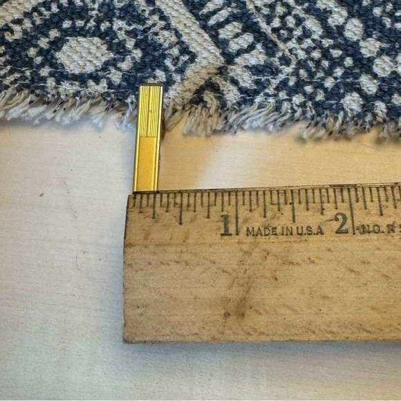 Vintage Gold Tone Tie Bar Retro Style - Picture 8 of 8